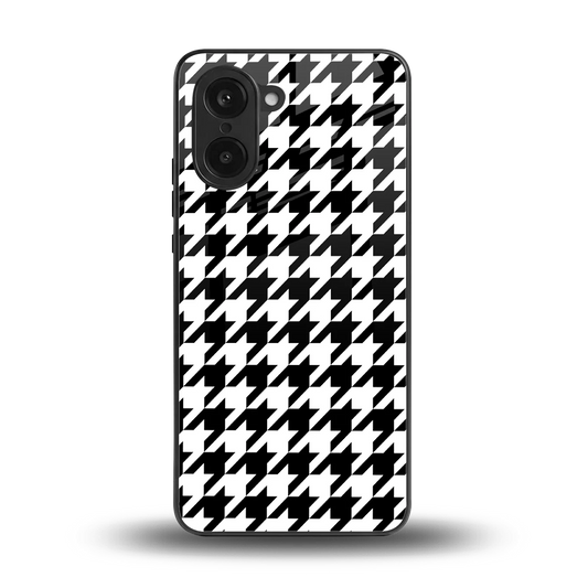 Houndstooth back phone cover | glass case for oneplus nord ce5 5g