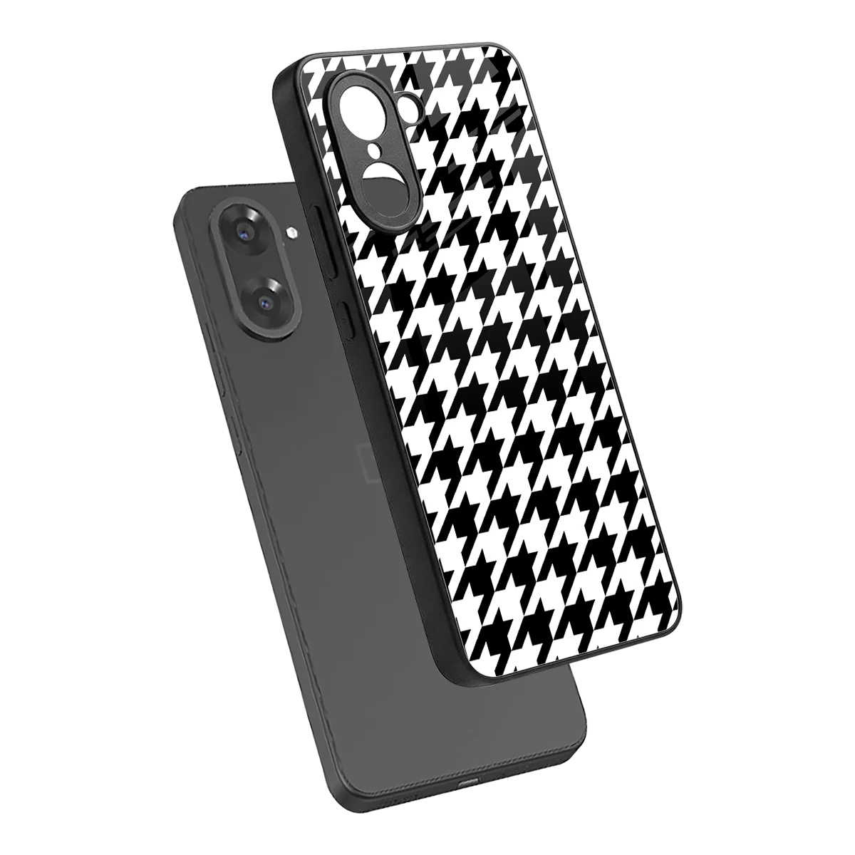 Houndstooth sleek oneplus nord ce5 5g cover with tempered glass back and TPU edges