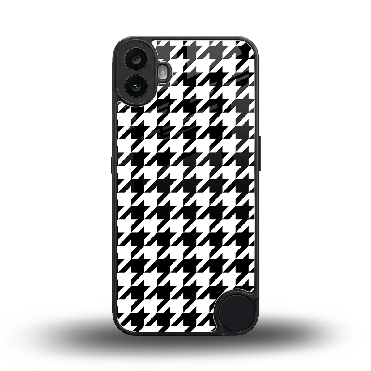 Houndstooth back phone cover | glass case for cmf nothing phone 1