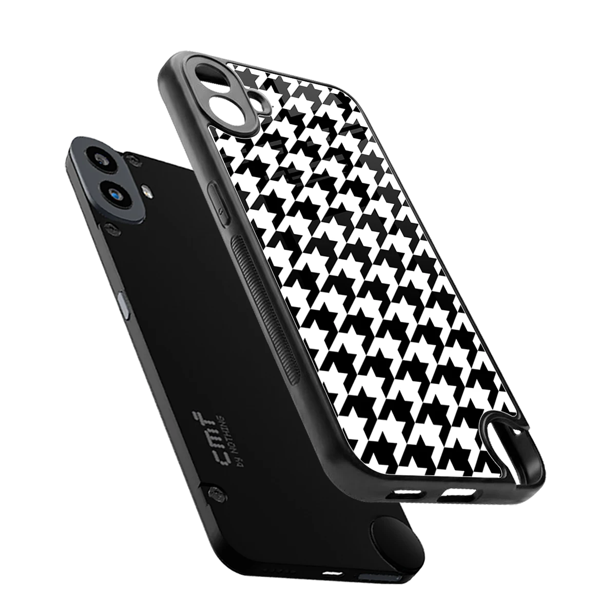 Houndstooth sleek cmf nothing phone 1 cover with tempered glass back and TPU edges