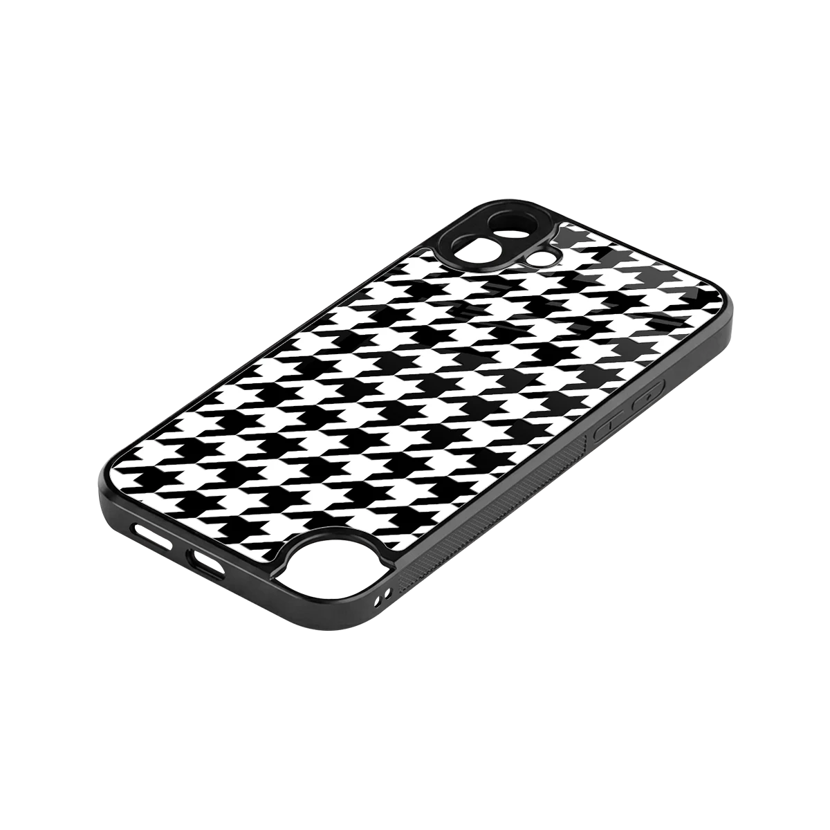 Houndstooth stylish phone case for cmf nothing phone 1 | glossy glass and slim fit
