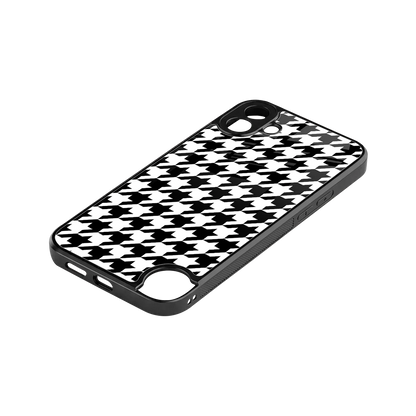 Houndstooth stylish phone case for cmf nothing phone 1 | glossy glass and slim fit