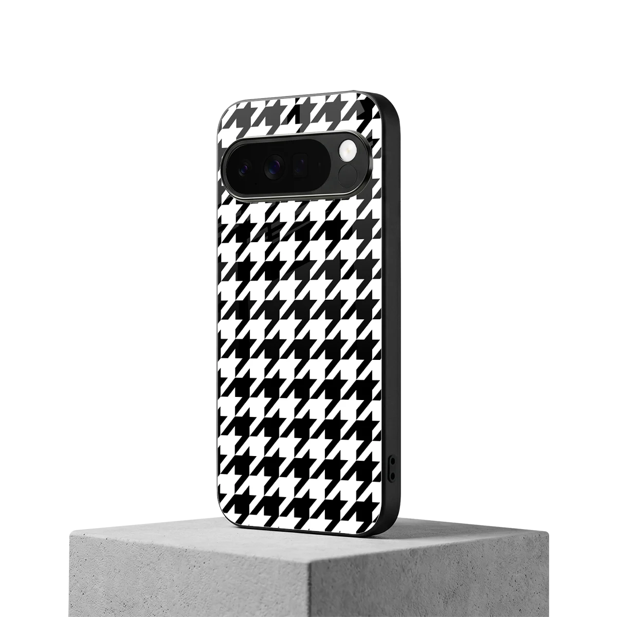 Houndstooth google pixel 10 pro xl mobile cover | shockproof glass phone case