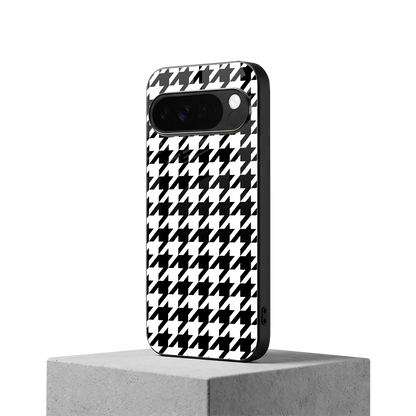 Houndstooth google pixel 10 pro xl mobile cover | shockproof glass phone case