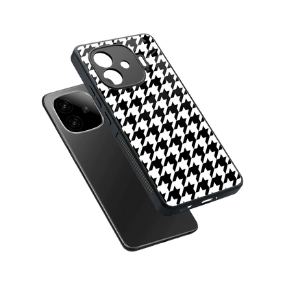 Houndstooth sleek iqoo neo 10r 5g cover with tempered glass back and TPU edges