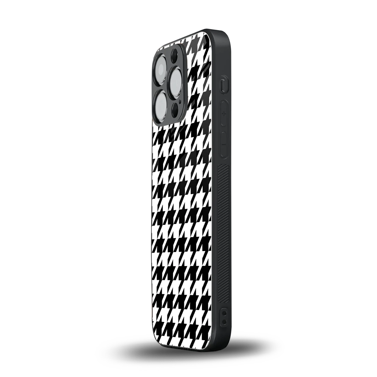Houndstooth iphone 11 pro mobile cover | shockproof glass phone case
