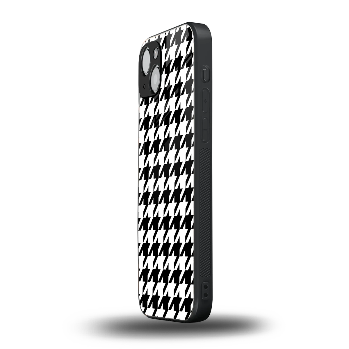 Houndstooth iphone 13 mobile cover | shockproof glass phone case