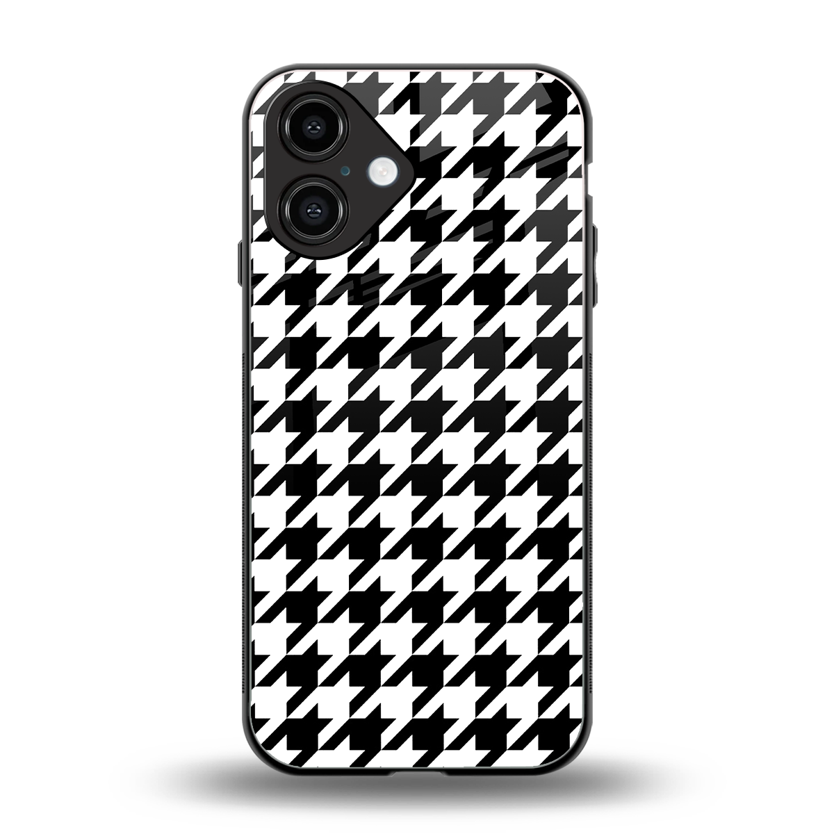 Houndstooth Phone Case for Iphone 16 | Glass Case