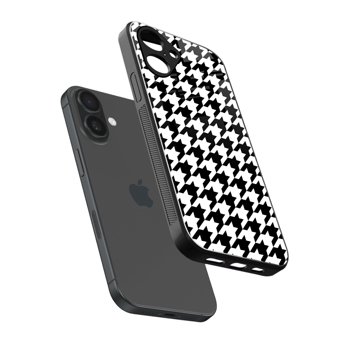 Houndstooth Phone Case for Iphone 16 | Glass Case