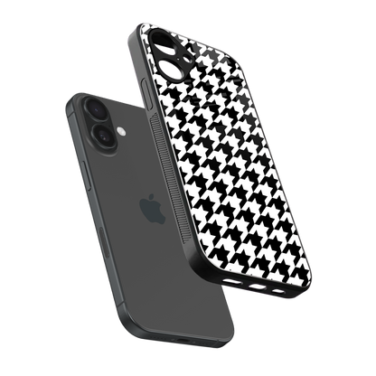 Houndstooth Phone Case for Iphone 16 | Glass Case