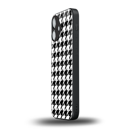 Houndstooth Phone Case for Iphone 16 | Glass Case