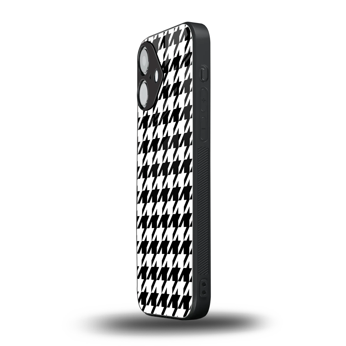 Houndstooth iPhone 16 mobile cover | shockproof glass phone case
