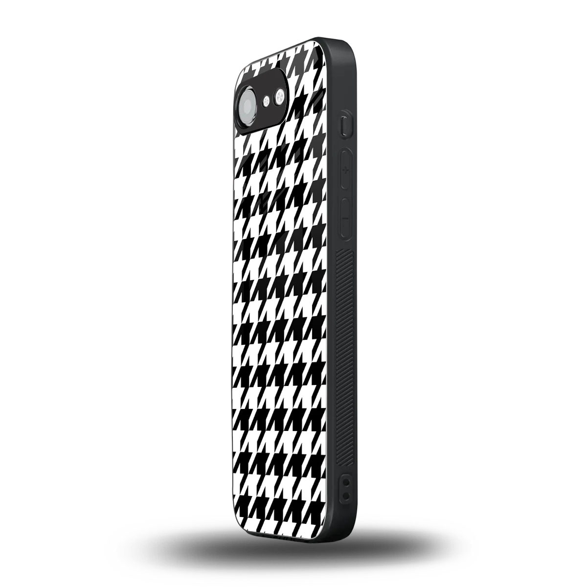Houndstooth iphone 16e mobile cover | shockproof glass phone case