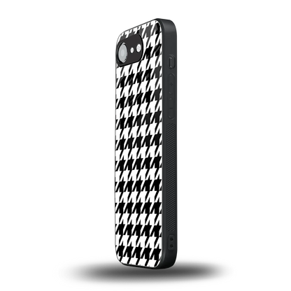 Houndstooth iphone 16e mobile cover | shockproof glass phone case