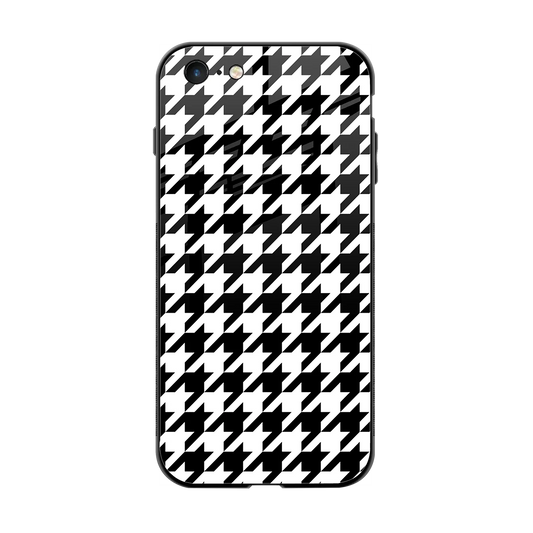 Houndstooth back phone cover | glass case for iphone 6