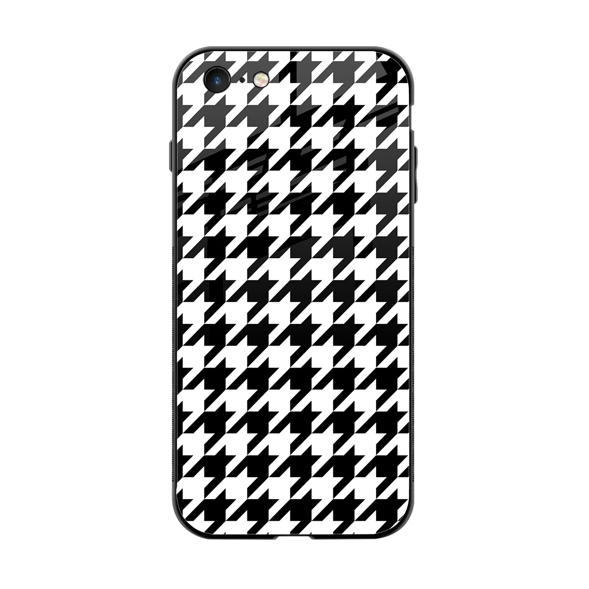 Houndstooth back phone cover | glass case for iphone 6s plus