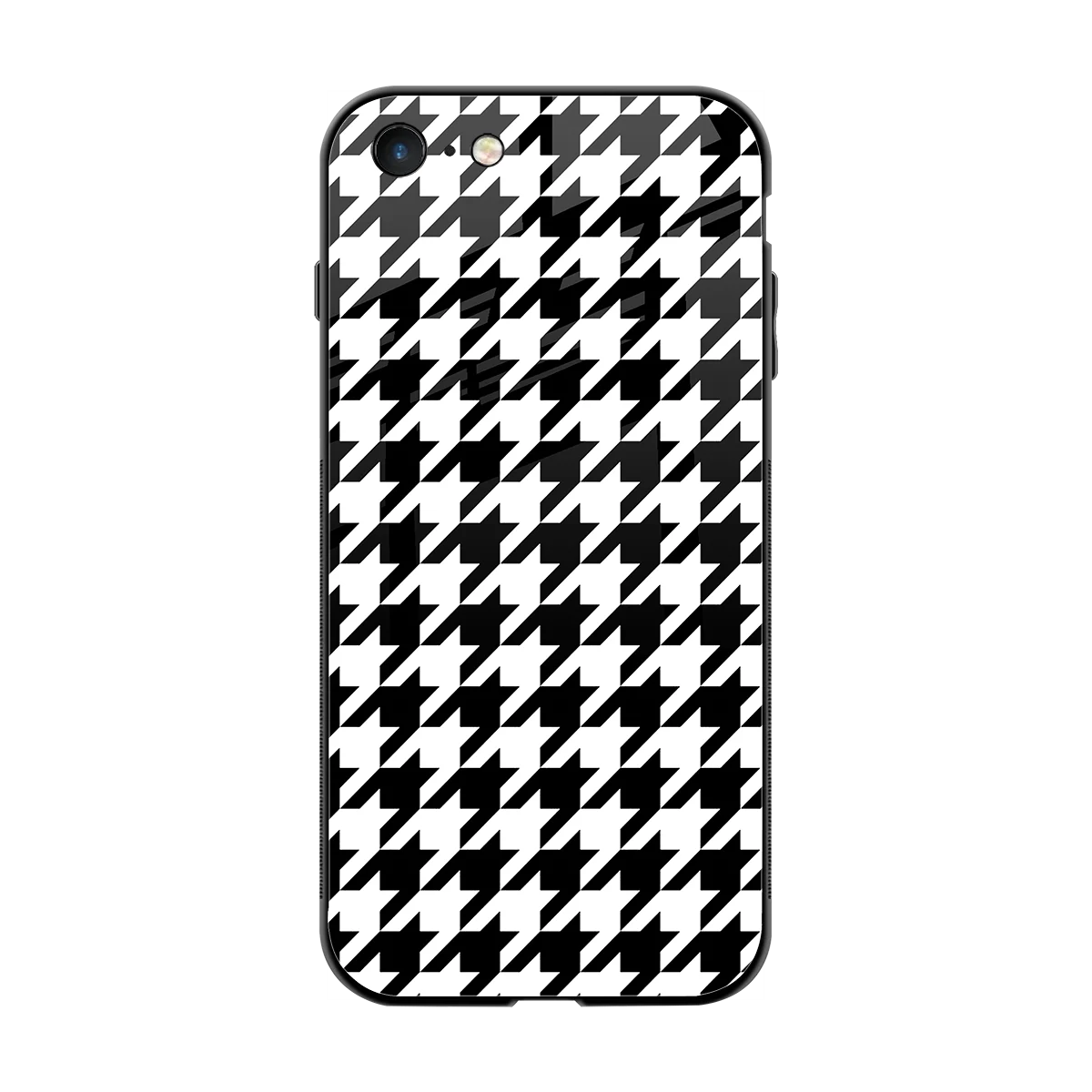 Houndstooth back phone cover | glass case for iphone 7