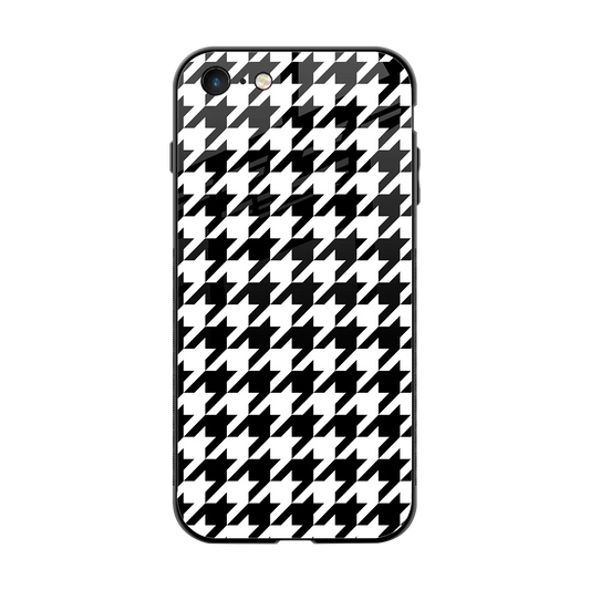 Houndstooth back phone cover | glass case for iphone 7