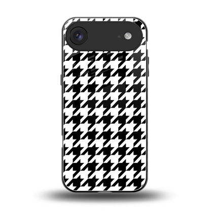 Houndstooth back phone cover | glass case for iphone air
