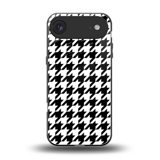 Houndstooth back phone cover | glass case for iphone air