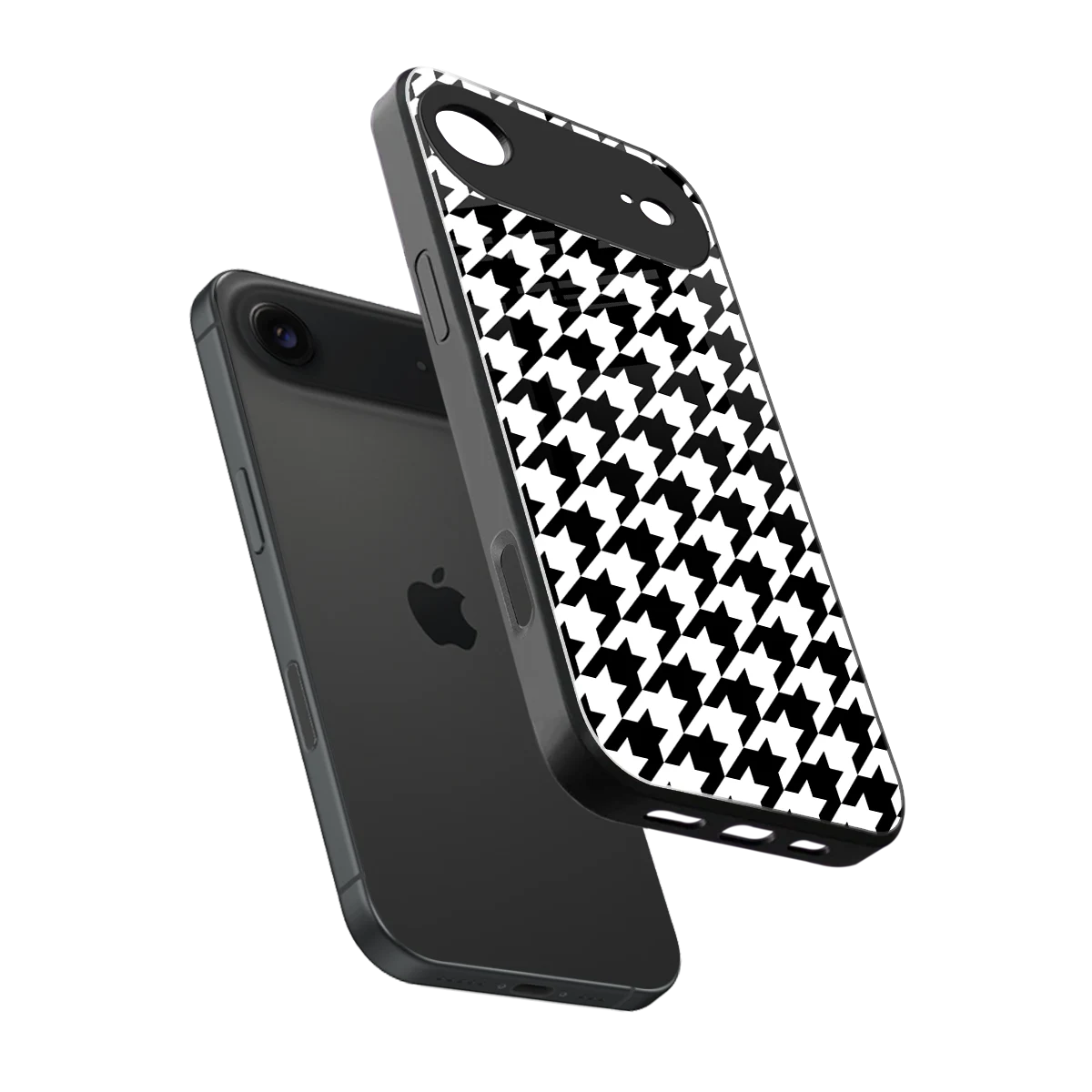 Houndstooth sleek iphone air cover with tempered glass back and TPU edges