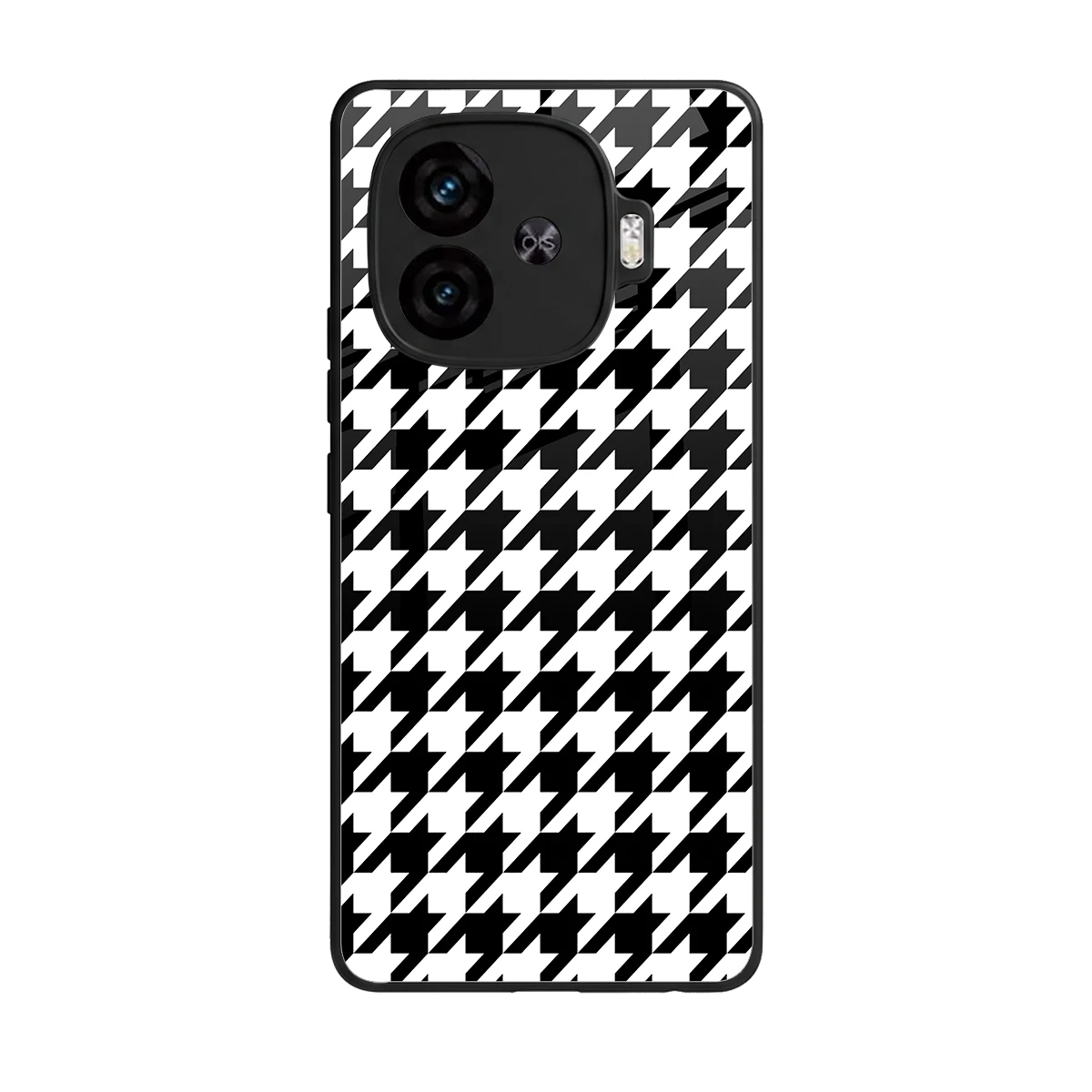 Houndstooth back phone cover | glass case for iqoo neo 10r 5g
