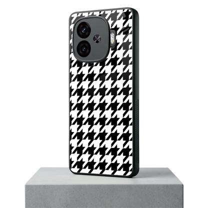 Houndstooth iqoo neo 10r 5g mobile cover | shockproof glass phone case