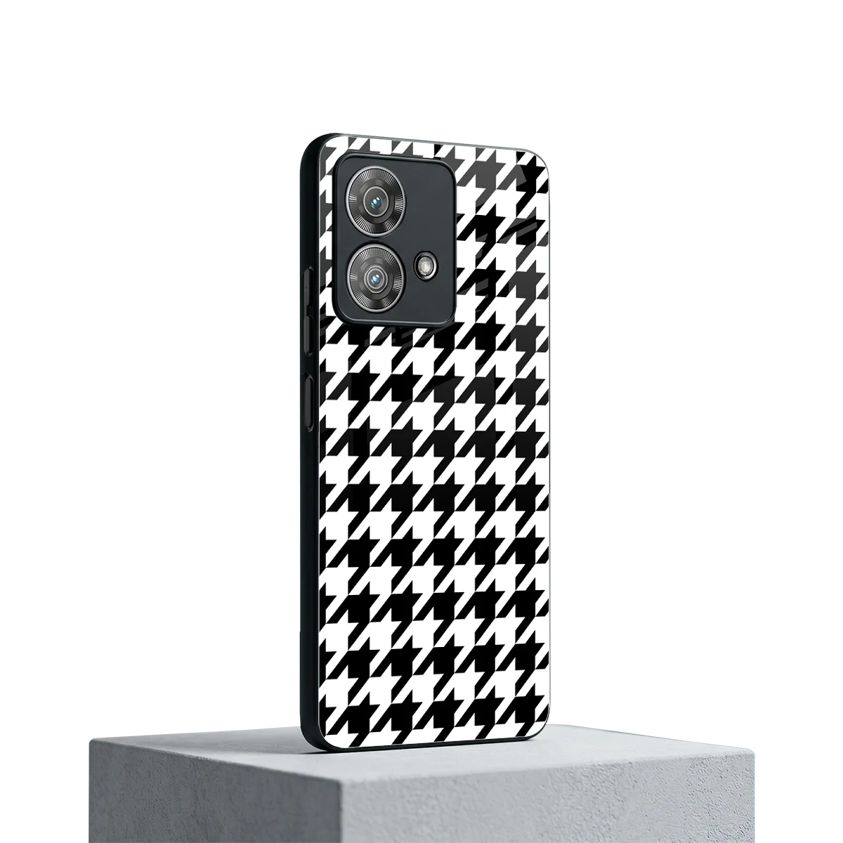Houndstooth motorola edge 40 neo 5g mobile cover | shockproof glass phone case