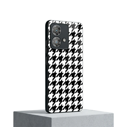 Houndstooth motorola edge 40 neo 5g mobile cover | shockproof glass phone case