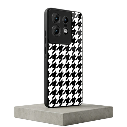 Houndstooth motorola edge 50 pro mobile cover | shockproof glass phone case