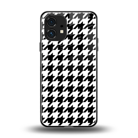 Houndstooth back phone cover | glass case for nothing phone 1