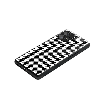 Houndstooth stylish phone case for nothing phone 1 | glossy glass and slim fit