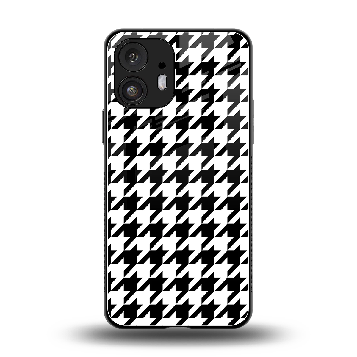 Houndstooth back phone cover | glass case for nothing phone 2