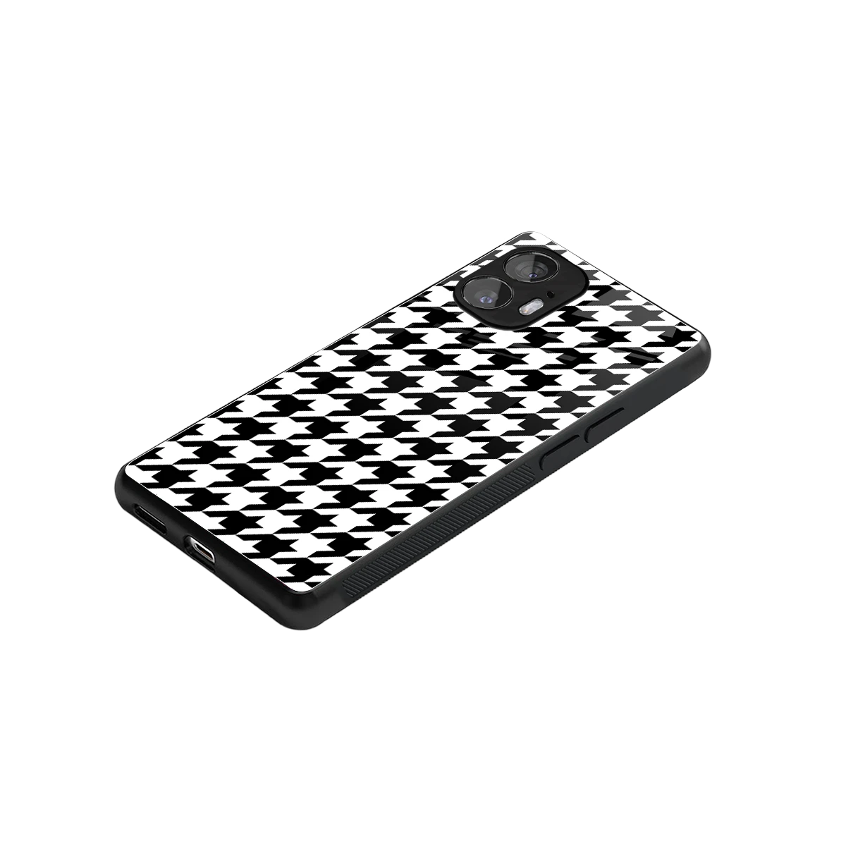 Houndstooth stylish phone case for nothing phone 2 | glossy glass and slim fit