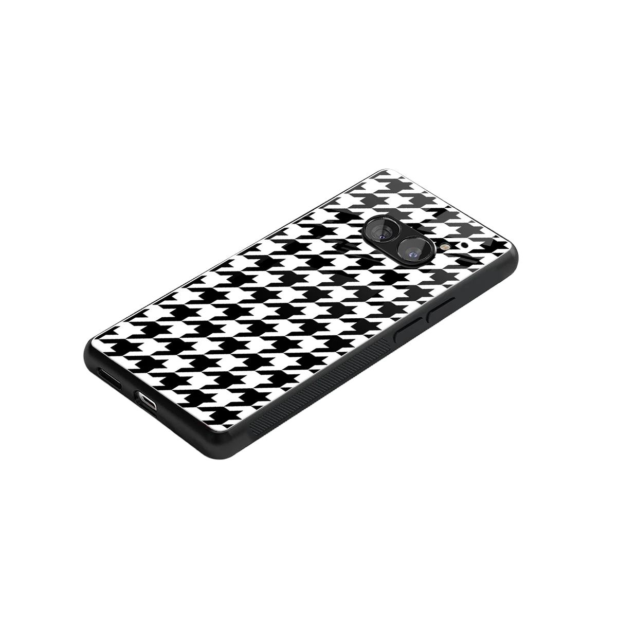 Houndstooth stylish phone case for nothing phone 2a | glossy glass and slim fit