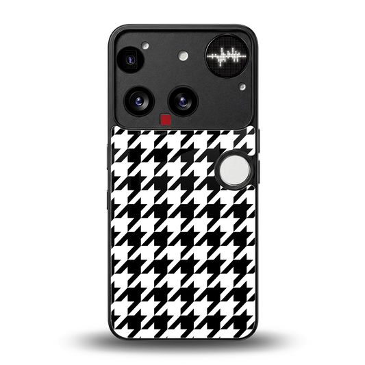 Houndstooth back phone cover | glass case for nothing phone 3
