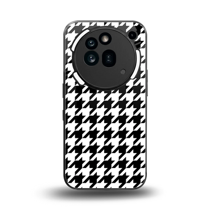 Houndstooth back phone cover | glass case for nothing phone 3a pro