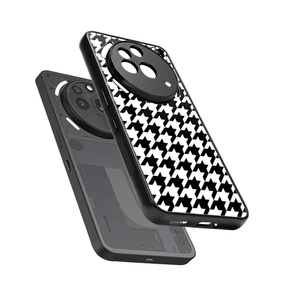 Houndstooth sleek nothing phone 3a pro cover with tempered glass back and TPU edges