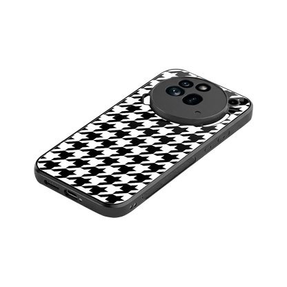 Houndstooth stylish phone case for nothing phone 3a pro | glossy glass and slim fit