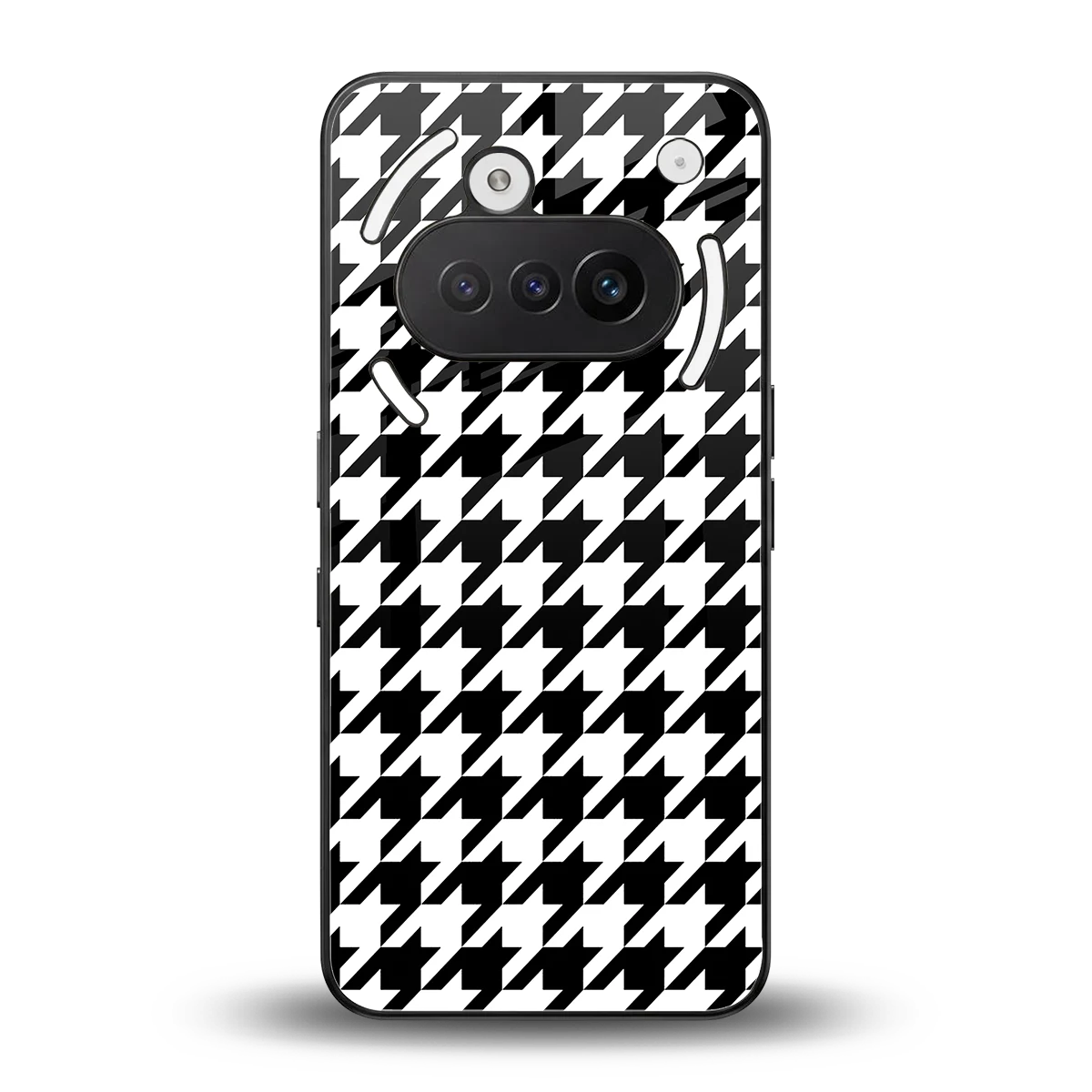 Houndstooth back phone cover | glass case for nothing phone 3a