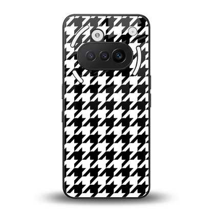 Houndstooth back phone cover | glass case for nothing phone 3a