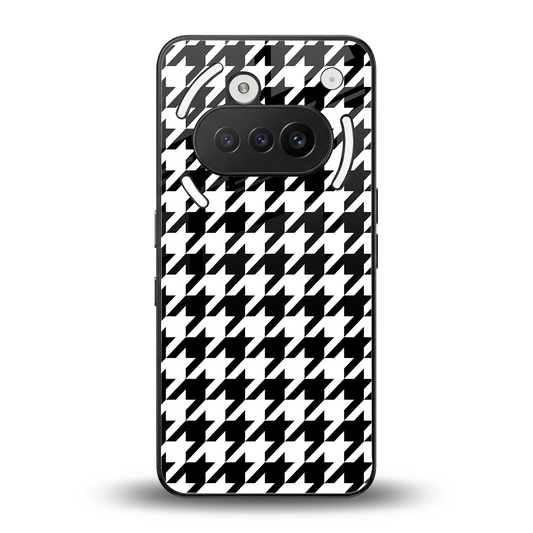 Houndstooth back phone cover | glass case for nothing phone 3a