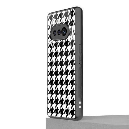 Houndstooth nothing phone 3a mobile cover | shockproof glass phone case