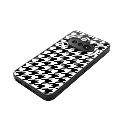 Houndstooth stylish phone case for nothing phone 3a | glossy glass and slim fit