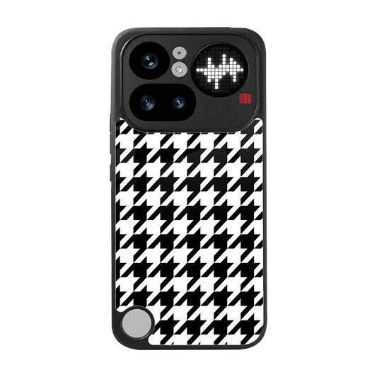 Houndstooth back phone cover | glass case for nothing phone 4a pro