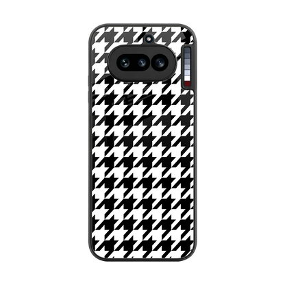Houndstooth back phone cover | glass case for nothing phone 4a