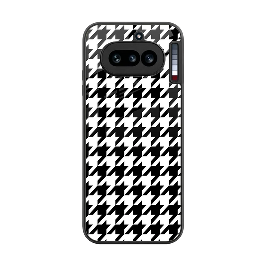 Houndstooth back phone cover | glass case for nothing phone 4a