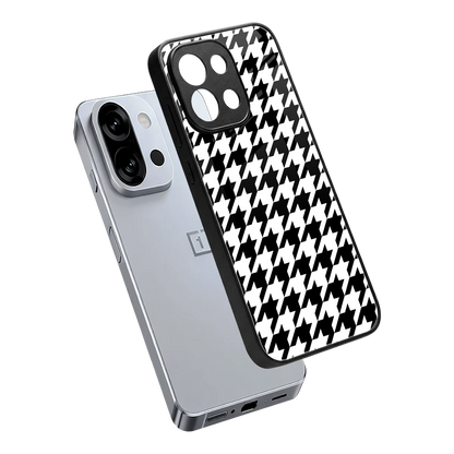 Houndstooth sleek oneplus 13s cover with tempered glass back and TPU edges