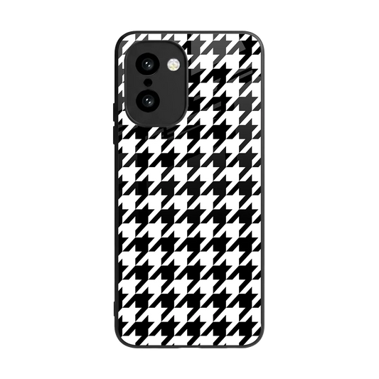Houndstooth back phone cover | glass case for oneplus 15r