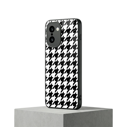 Houndstooth oneplus 15r mobile cover | shockproof glass phone case